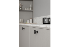 Knop VILLA ROUND Ø30 H20 zamak mat zwart